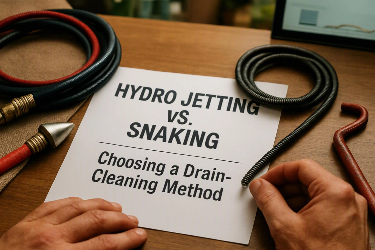 Hydro Jetting vs. Snaking: Choosing a Drain-Cleaning Method