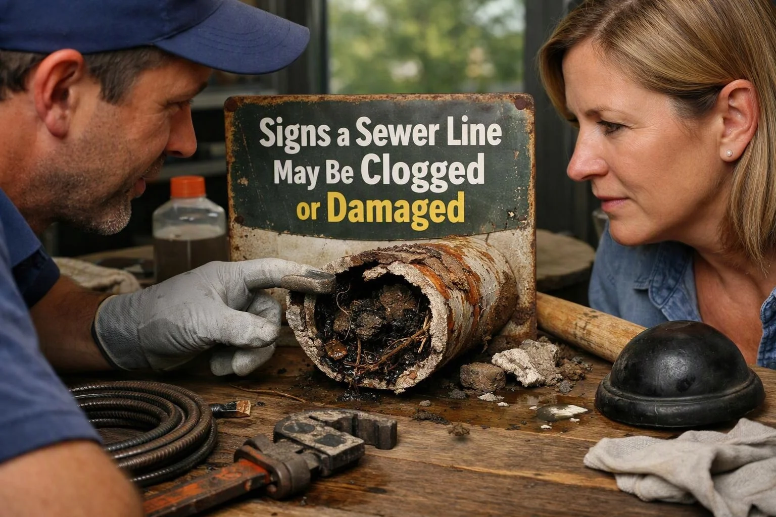 Signs a Sewer Line May Be Clogged or Damaged