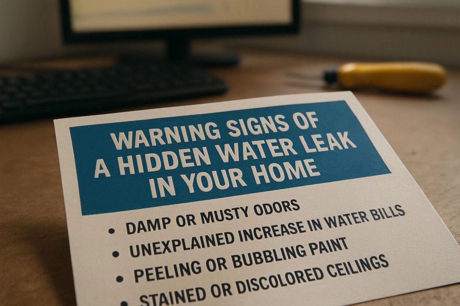 Warning Signs of a Hidden Water Leak in Your Home